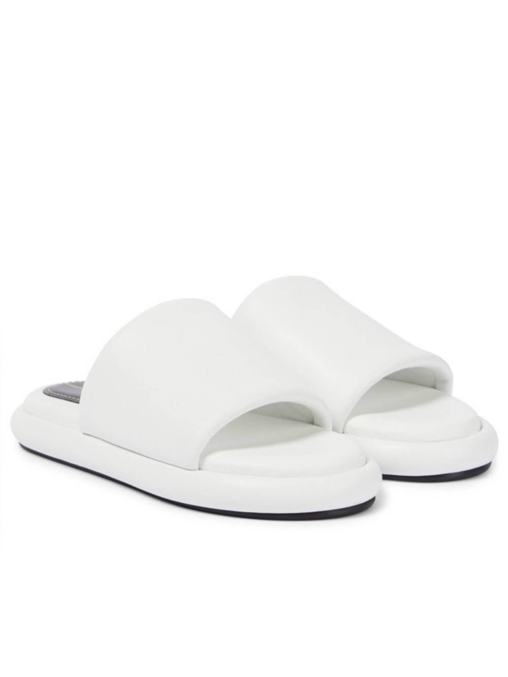 Proenza Schouler pipe padded leather slides white 40 womens size 9
